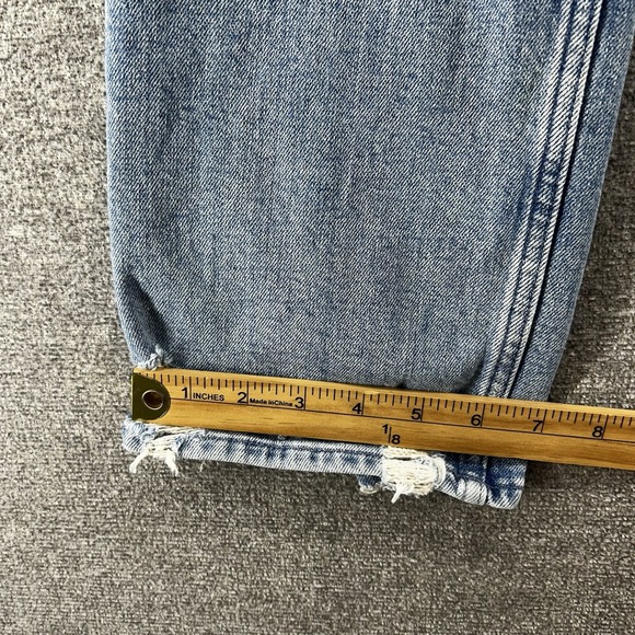 Mother Superior High Waisted Rider Skimp Jeans Women Sz 32 Light Blue Distressed - Picture 12 of 13